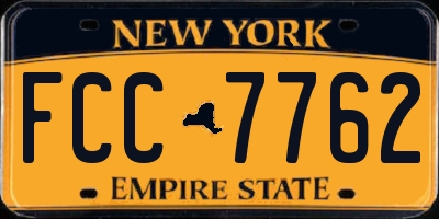 NY license plate FCC7762