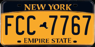NY license plate FCC7767