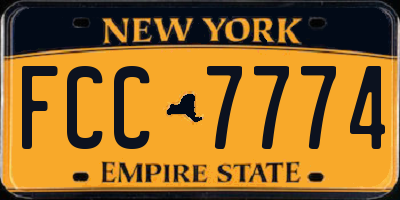 NY license plate FCC7774