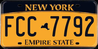 NY license plate FCC7792