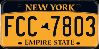 NY license plate FCC7803