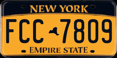 NY license plate FCC7809