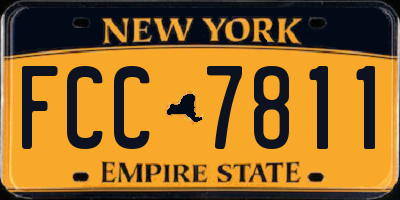NY license plate FCC7811