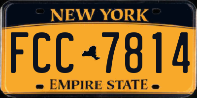 NY license plate FCC7814