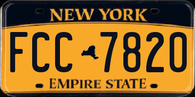 NY license plate FCC7820