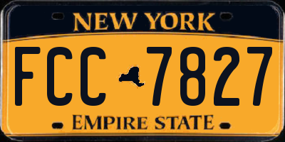 NY license plate FCC7827