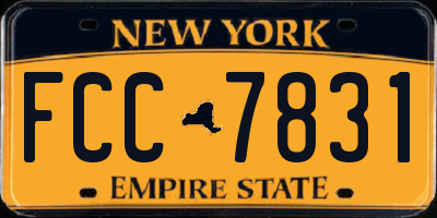 NY license plate FCC7831