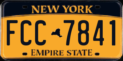 NY license plate FCC7841