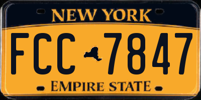 NY license plate FCC7847