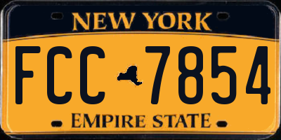NY license plate FCC7854