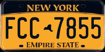 NY license plate FCC7855