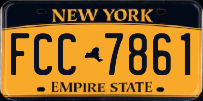 NY license plate FCC7861