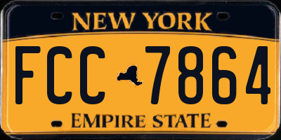NY license plate FCC7864