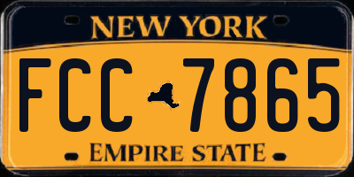 NY license plate FCC7865