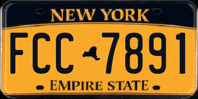 NY license plate FCC7891