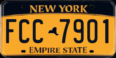NY license plate FCC7901