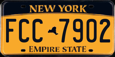 NY license plate FCC7902