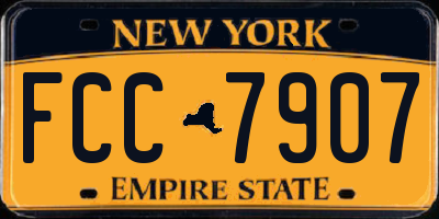 NY license plate FCC7907