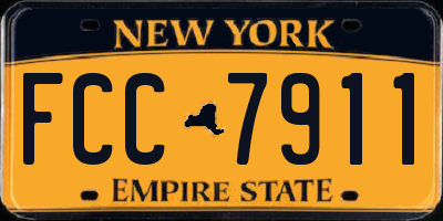 NY license plate FCC7911