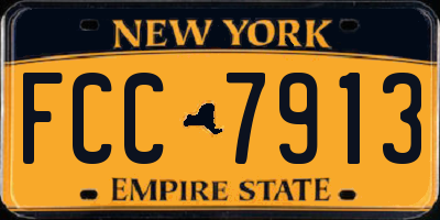 NY license plate FCC7913