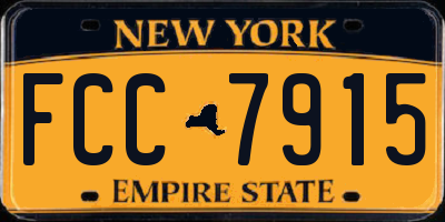 NY license plate FCC7915