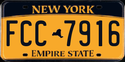 NY license plate FCC7916