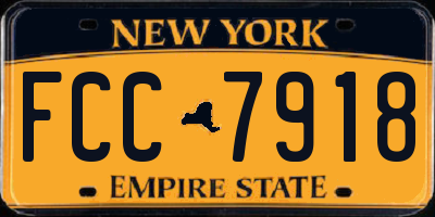 NY license plate FCC7918