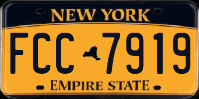 NY license plate FCC7919