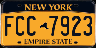 NY license plate FCC7923