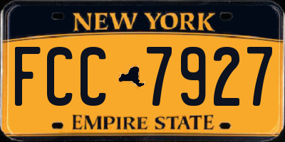 NY license plate FCC7927