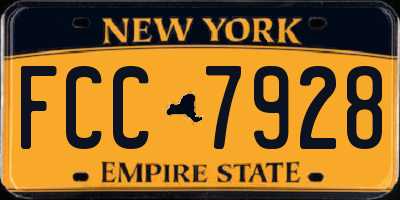 NY license plate FCC7928