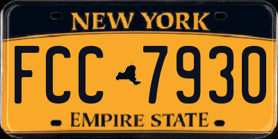 NY license plate FCC7930