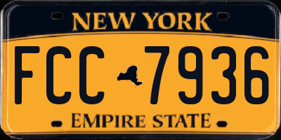 NY license plate FCC7936