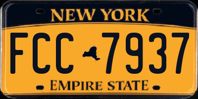 NY license plate FCC7937