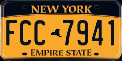NY license plate FCC7941