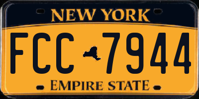NY license plate FCC7944