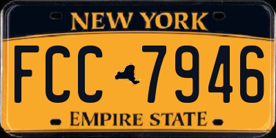 NY license plate FCC7946