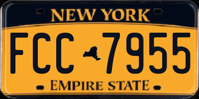 NY license plate FCC7955