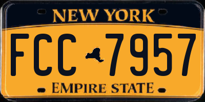 NY license plate FCC7957