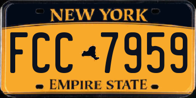 NY license plate FCC7959