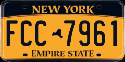 NY license plate FCC7961