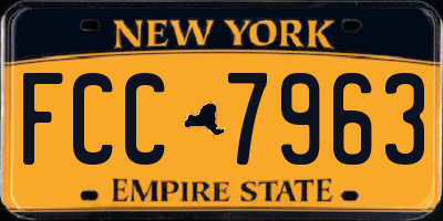 NY license plate FCC7963