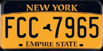 NY license plate FCC7965