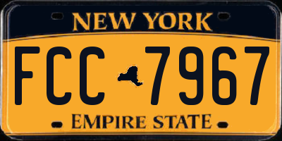 NY license plate FCC7967