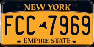 NY license plate FCC7969