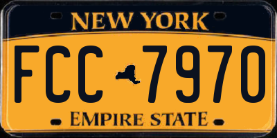 NY license plate FCC7970
