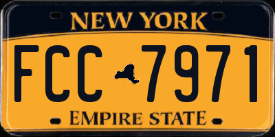NY license plate FCC7971