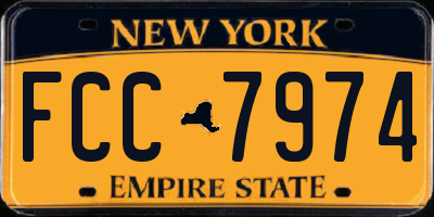 NY license plate FCC7974