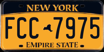 NY license plate FCC7975