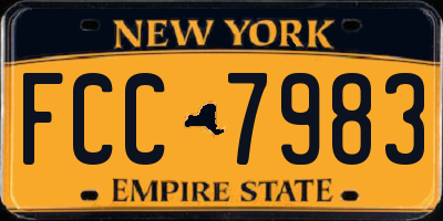 NY license plate FCC7983